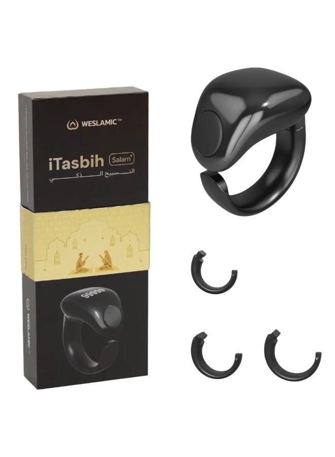 WESLAMIC iTasbih Salam+ Smart Tasbih Ring 2026 – Digital Zikr Counter Ring with OLED Display, Prayer & Dhikr Reminders, Bluetooth App Sync, Magnetic Charging, Waterproof Smart Tasbeeh Ring, Adjustable Sizes 18mm 20mm 22mm, Islamic Smart Worship Wearable - Image 1